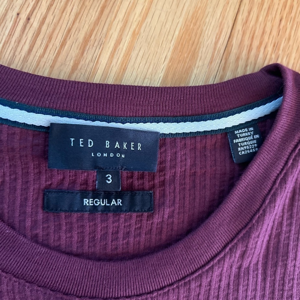 Ted baker Rakes Regular Fit Cotton Ribbed Tee - Picture 4 of 6
